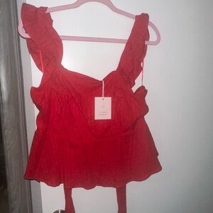 NWT Ruffle Peplum Tank Top